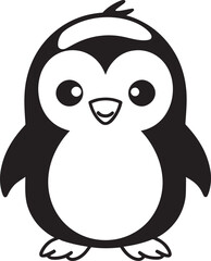 Noir Wildlifes Majesty Penguin Icons Icy Beauty Sculpted Antarctic Wilderness Black Vector Penguin Design