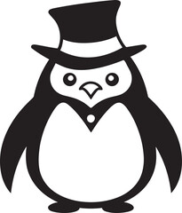 Wild Majesty Penguin Icon in Monochromes Purity Penguin Majesty Black Vector Wildlife Symbol of Elegance