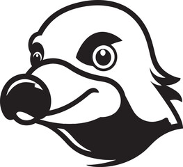 Sculpted Elegance in Shadows Platypus Emblem in Noir Majestic Platypuses A Modern Wildlife Masterpiece in Black