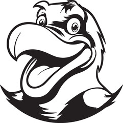 Sculpted Grace in Sound Black Platypus Emblem Monochromatic Majesty Platypus Symbol in the Water