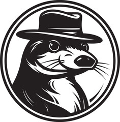 Harmonic Beauty in Shadows Black Platypus Symbol Majestic Platypus Majesty Black Vector Wildlife Tribute