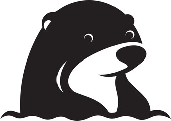 Majestic Platypus Majesty Black Vector Wildlifes Quirky Melodic Tribute Charming Melodic Serenade A Modern Classic in Black