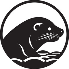 Harmony in the Aussie Billabong Platypus Icons Melodic Tribute The Platypuss Lullaby Black Vector Logo in Harmonious Beauty