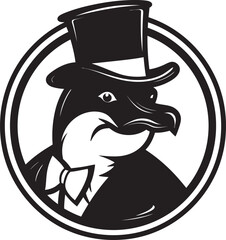 Charming Harmony Black Platypus Designs Quirky Serenade Elegant Black Vector Rhinoceros Icon A Majestic Beast in Monochrome