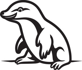 Sleek and Quirky Black Vector Platypus Emblem Intricate Aquatic Beauty Black Platypus Icons Unique Charm