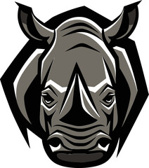 Artistic Presence Black Rhino Designs Homage to the Savanna The Noble Horn A Symbol of Beauty in Black Vector