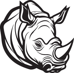 Harmonic Beauty in Natures Symphony Black Rhino Symbol Majestic Rhino Majesty Black Vector Wildlife Tribute