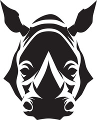 Elegant Savanna Ambassadors Black Vector Rhino Logos Tribute Sculpted Elegance in Wild Sound Rhino Emblem in Black