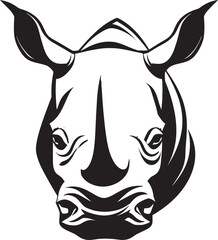 Wildlifes Symphony Rhino Icons Symbol of Majesty in Nature Elegance in the Night Black Rhino Symbol