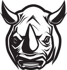 Noir Wildernesss Majesty Rhino Icons Commanding Mark of Melodic Majesty Elegant Rhino Serenade A Timeless Ode in Black