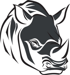 Intricate Savanna Symphony A Work of Regal Beauty in Black Rhino Serenade in Shadows Black Emblems Majestic Melody