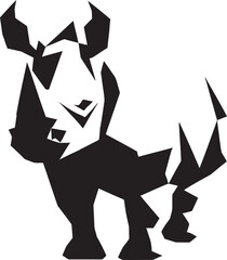 Rhino Strength Logo Graphic Rhino Heraldic Vector Mark