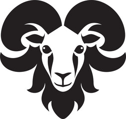 Obraz premium Black Flock Insignia Iconic Elegance Graphic Black Sheep Vector Vigilance