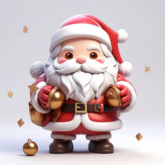 Santa Claus Christmas Character Toy Illustration Cute Kawaii