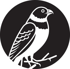 Inky Black Hunter Aerial Dominance Unique Sparrowhawk Badge Onyx Predator
