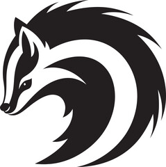 Stylish Skunk Icon Vector Vivacity Vector Perfume Symbol Aromatic Artistry