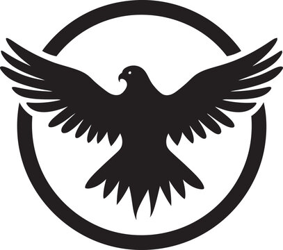 recommend clip art: Sleek Black Sparrowhawk Iconic Vector Raptor Elegant Sparrowhawk Logo Midnight Predatory Majesty