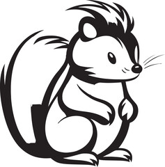 Fragrant Marvel Skunk Logo Charm Monochromatic Majesty Odorous Opulence