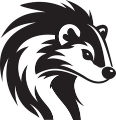 Subtle Scented Beauty Skunk Logo Elegance Elegant Skunk Emblem Aromatic Artistry