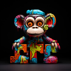 art toy graffiti letters saiding monkey