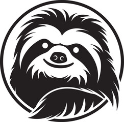 Black Beauty in Canopy Zenful Charm Iconic Silhouette of Sloth Midnight Marvel