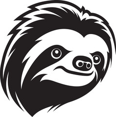 Ebon Excellence in Serenity Relaxed Charm Subtle Slothful Icon Black Vector Brilliance