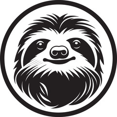 Vector Sloth Symbol Laid Back Charm Inky Black Silhouette Lazy Luster