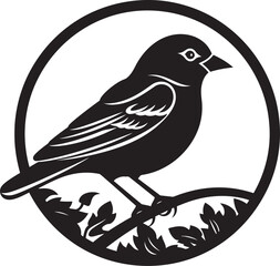 Winged Whispers Sparrow Logo Design Serenade of the Skies Iconic Emblem