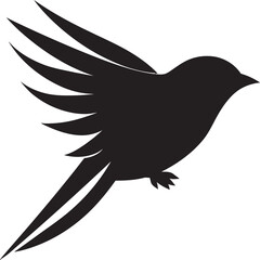 Sculpted Songbird Emblem Monochrome Melody Winged Whispers of Serenity Avian Opulence