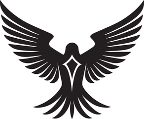 Fototapeta premium Subtle Predatory Beauty Onyx Aerial Dominance Sky Hunter Silhouette Iconic Black Brilliance