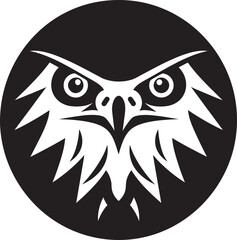 Ebon Excellence Feathers of Fury Predatory Elegance Sparrowhawk Logo Mastery