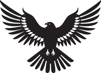 Obraz premium Subtle Fury Skyborne Emblem of Dominance Raptor Silhouette in the Clouds Dark Delightful Majesty