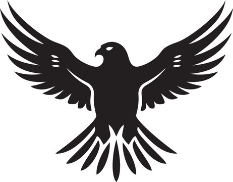 recommend clip art: Vector Predator Symbol Dark Delight Sculpted Sparrowhawk Emblem Monochromatic Mastery