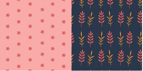 Vector illustration. Set of patterns. Seamless pattern. Printing for a fabric factory.