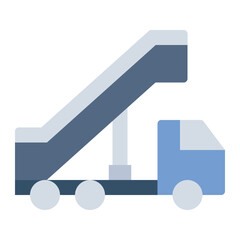 Stair Truck color flat icon