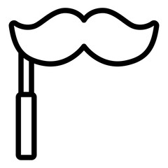 Mustache black outline icon