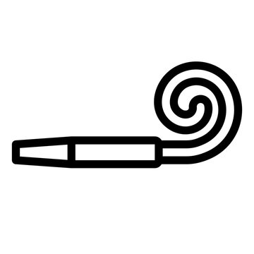 Party Blower black outline icon