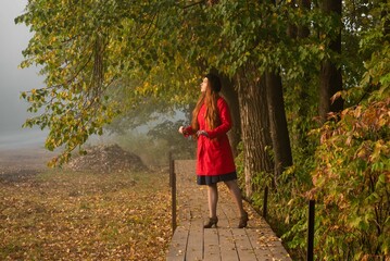 Woman in red