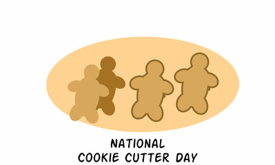 Vector graphic of national cookie Cutter day for national cookie Cutter day celebration. flat design. Line art design. flyer design. flat illustration. Banner design.  November