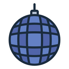 Disco Ball color filled line icon