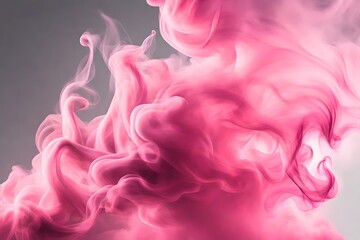 Abstract pink smoke flames isolated on white color background texture 