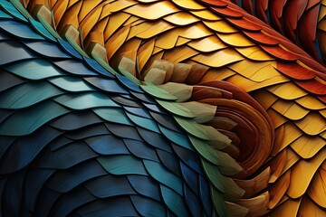 Symbolic woven patterns on an abstract surface