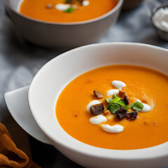 Roasted Butternut Squash Soup with Pancetta - A Hearty Comfort Dish