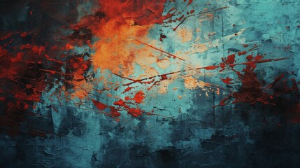 Naklejka premium Create a chaotic and distressed abstract background inspired by underground art scenes.