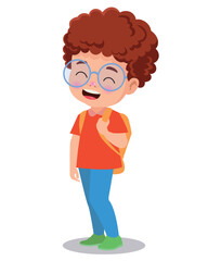 vector illustration of students in different postures