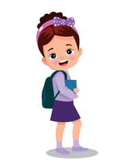 vector illustration of students in different postures