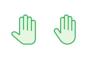 Hand icon set. hand vector icon, palm,click