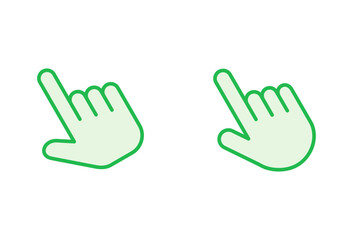 Hand click icon set. pointer icon vector. hand cursor icon vector