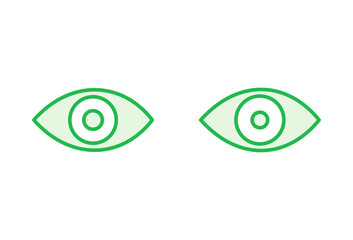 Eye icon set. Eye vector icon. Look and Vision icon.