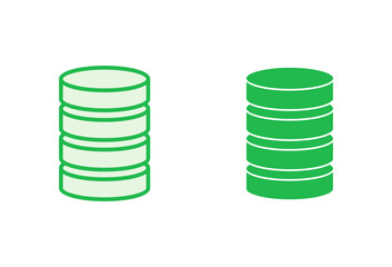Database icon set. database vector icon